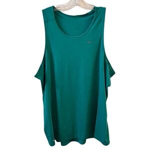 Nike Women's Dri-FIT Tank Top Medium‎ Kelly Green Teal Sleeveless Training